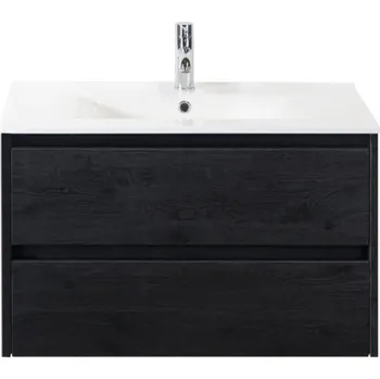 Koupelnový nábytek Koupelnová skříňka s umyvadlem Sanox Dante 81 cm dub černý