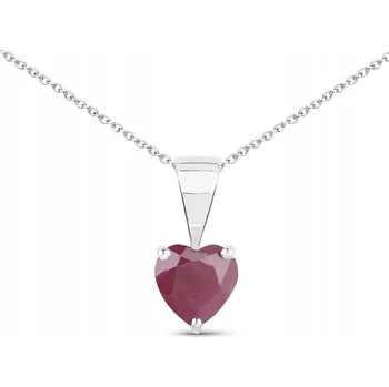 Přívěsek STŘÍBRNÝ PŘÍVĚSEK S RUBÍNEM - NÁDHERNÝ