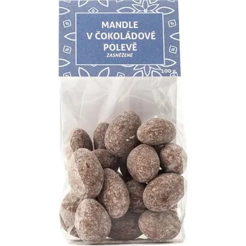 Mandle v čokoládové polevě - zasněžené