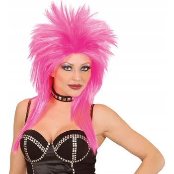 Karnevalová paruka Widmann paruka dlouhé vlasy růžová