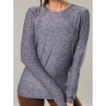 Dámské oblečení Sinsay - Tričko s&nbsp;dlouhými rukávy - šedá - 142FV-90M - 142FV-90M-M
