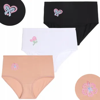 Kalhotky 3x Kalhotky Dámské kalhotky Maxi Bikini Vysoký stav Maxi Klasické MORAJ 4XL