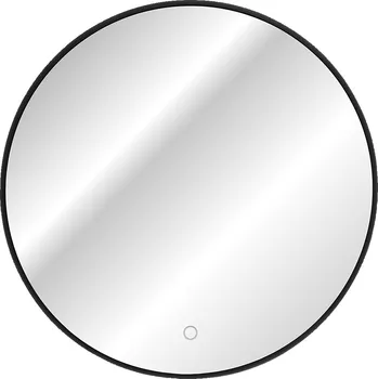 Zrcadlo Comad Závěsné zrcadlo s LED osvětlením Luna ⌀80 cm, černá