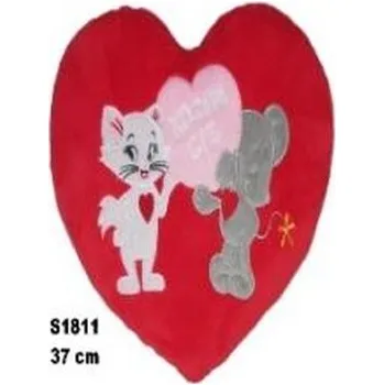 plyšák Serce Kocham Cię - Kot 37cm MIX