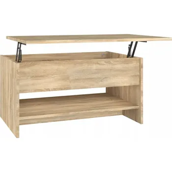 Konferenční stolek Konferenční stolek se zvedací deskou a úložným prostorem, dub Sonoma, 80x50x40 cm