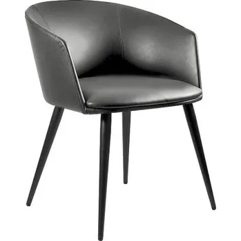 Křeslo Křeslo z eko kůže do kanceláře, jídelny nebo obývacího pokoje Barnet A - Unique Šedá 56x71 cm