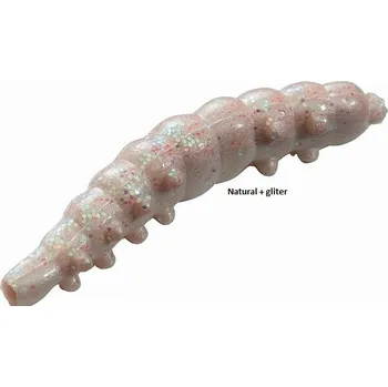Nástraha Berkley - Vosí larva Powerbait Honey Worm 55ks 2,5cm - Natural+Gliter