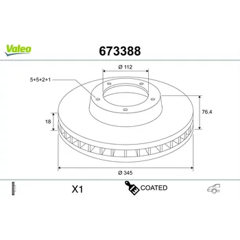 Brzdový kotouč Brzdový kotouč VALEO 673388