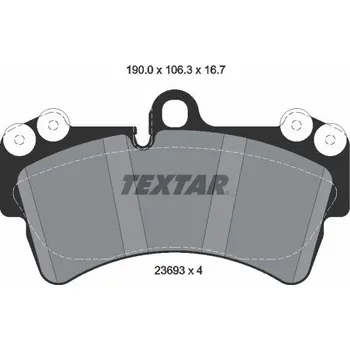 Brzdová destička Sada brzdových destiček, kotoučová brzda TEXTAR 2369302