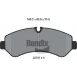 Sada brzdových destiček, kotoučová brzda BENDIX Braking BPD1627