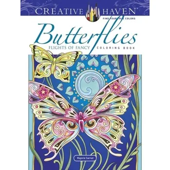 Creative Haven Butterflies Flights of Fancy Coloring Book - Sarnat, Marjorie