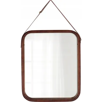 Zrcadlo Obdélníkové bambusové zrcadlo hnědé Jae boho dekorativní do předsíně
