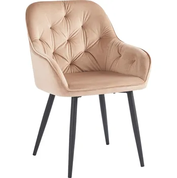 Designové křeslo, světle hnědá Velvet látka, VERIO