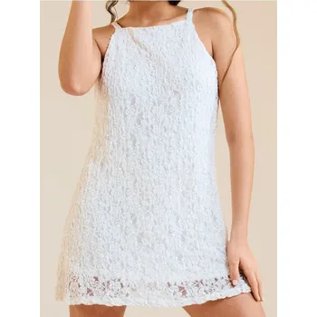 Dámské oblečení Sinsay - Krajkové mini šaty - krémová - 406CH-01X - 406CH-01X-M