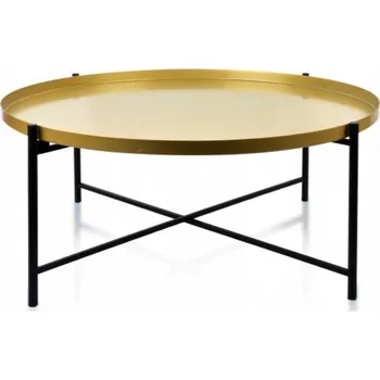 Konferenční stolek Stolek Mondex kulatý 76,5 x 76,5 x 32 cm zlatý