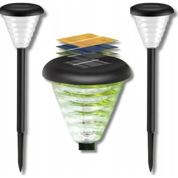 Venkovní osvětlení Solární Lampa , zásuvná lucerna, bílá IP44, Akumulátor 2 Ks