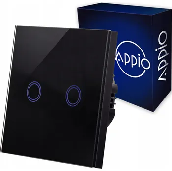 vypínač Dvojitý dotykový vypínač APPIO dled černý 9604