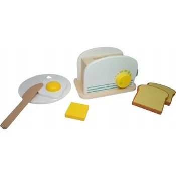 Dřevěná hračka Mini Matters 2578745 Dřevěný Toustovač bílý