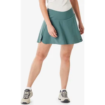 Dámská sukně QUECHUA Dámská turistická sukně s kraťasy MH 500 XS-S MODRÁ|ZELENÁ