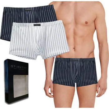 Pánské spodní prádlo Pánské boxerky Atlantic bavlněné 2 páry SADA super pohodlné MH-839 XXL