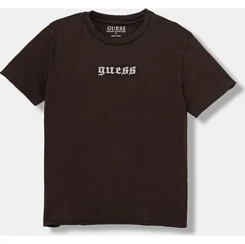 Dětské bavlněné tričko Guess L5YI20.K8HM4.9BYA hnědá 88X, vel. 158-166
