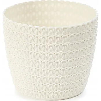 Plast Květináč béžový Lamela 22 cm x 26 x 22 cm