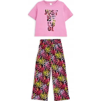 Teplákovka Dziecięcy dla Dziewczynki dětské kalhoty tričko bavlna 116 LILAC