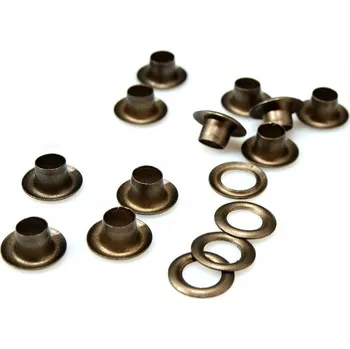 Průchodky s podložkou vnitřní Ø5,5 mm / vnější Ø10 mm, velké, 2 staromosaz