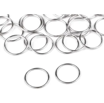 Kroužek pratelný Ø6; Ø8; Ø10; Ø12; Ø15 mm, střední, 5 (Ø15 mm) nikl