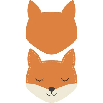 Panel na dětský polštář z fleecu liška