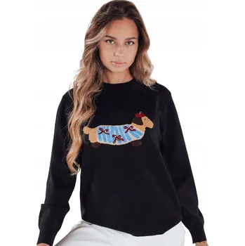 Dámský svetr DStreet dámský svetr černý rovný do pasu velikost M/L