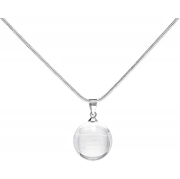 Náhrdelník Náhrdelník s křišťálovou kuličkou Křišťál Horský přívěsek Kulička Stříbrná
