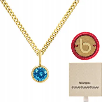 Náhrdelník Pozlacený dámský náhrdelník s zirkon, kámen narození prosinec BLINGART