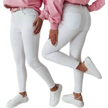 Dámské džíny Bílé dámské skinny džíny FURY UY2500 Velikost: L