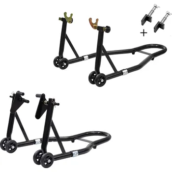 Nářadí na motocykly BIKETEC PRO sada zvedáků / motocyklových stojanů (přední/zadní) typ-V / typ-L barva černá (BIKETEC PRO sada zvedáků / motocyklových stojanů (přední/zadní) typ-V / typ-L barva černá)