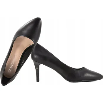 Dámské lodičky Čelovka na podpatku SERGIO LEONE 1336 černá pu vel.39