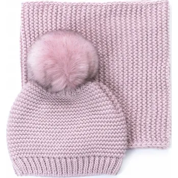 Čepice Szaleo dětská souprava 2 ks růžová, univerzální velikost (one size)