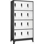 Uzamykatelná skříň antracitová a bílá 90 x 45 x 180 cm ocel Antracitová339816