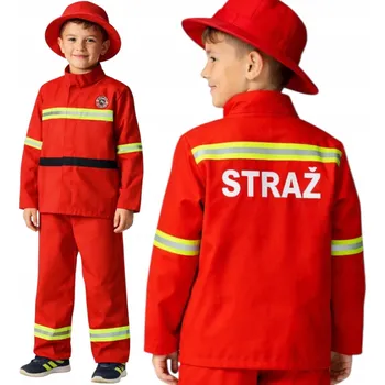 Karnevalový kostým KOSTÝM HASIČ S KLOBOUKEM 120-130 cm Kostým Stráž