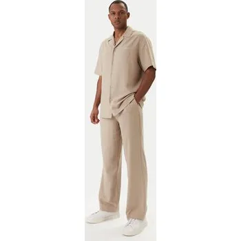 Dámské oblečení Emporio Armani Kalhoty z materiálu EM000586 AF20590 U6213 Béžová Regular Fit XL