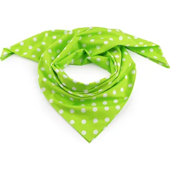 Šátek Bavlněný šátek s puntíky 70x70 cm, malé, 7 zelená sv.