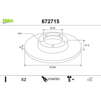 Brzdový kotouč Brzdový kotouč VALEO 672715