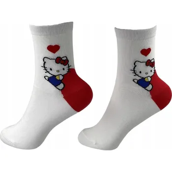 Dámské ponožky Ponožky Bavlněné Dlouhé Bílé Hello Kitty Dámské Anime 36-40