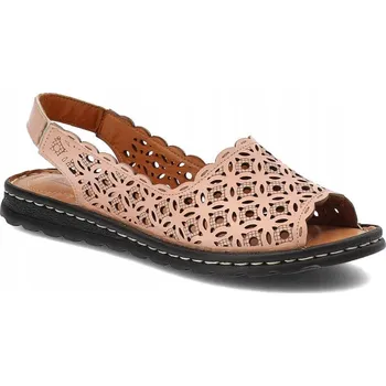 Dámské sandále Růžové Sandály Artiker Dámské Módní Kožené Boty