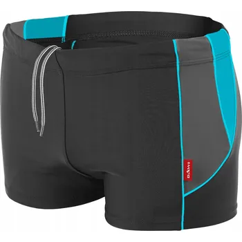 Pánské plavky Pánské plavky boxerky odolné vůči chlóru, azurové s lampasy, na léto Dawi XXL