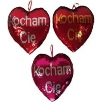 plyšák Serce cekinowe Kocham Cię 45cm MIX