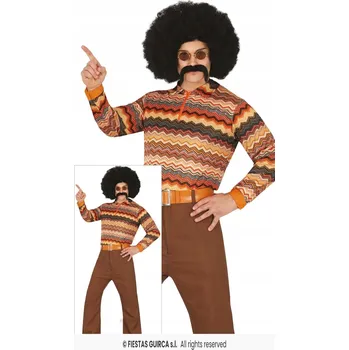 Karnevalový kostým KOSTÝM PAN LÉTA 70 DISCO HIPIS KOŠILE KALHOTY S