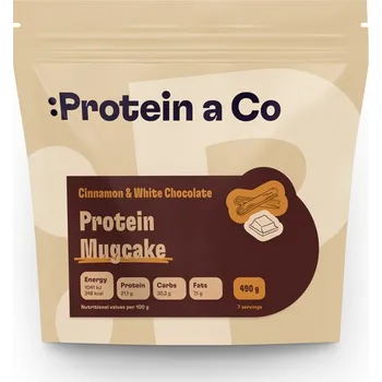 Protein Protein a Co Protein MugCake 490 g Příchuť: Cinnamon & White Chocolate