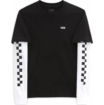 Chlapecké oblečení tričko dětské VANS LONG CHECK TWOFER Black - S