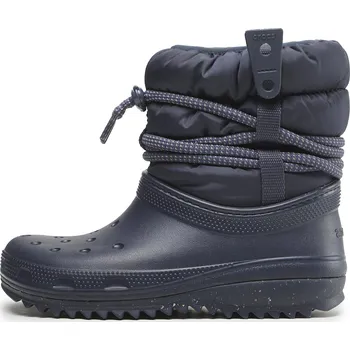 Dívčí sněhule Crocs Neo Puff Luxe Boot 207312 tmavě modré 34/35